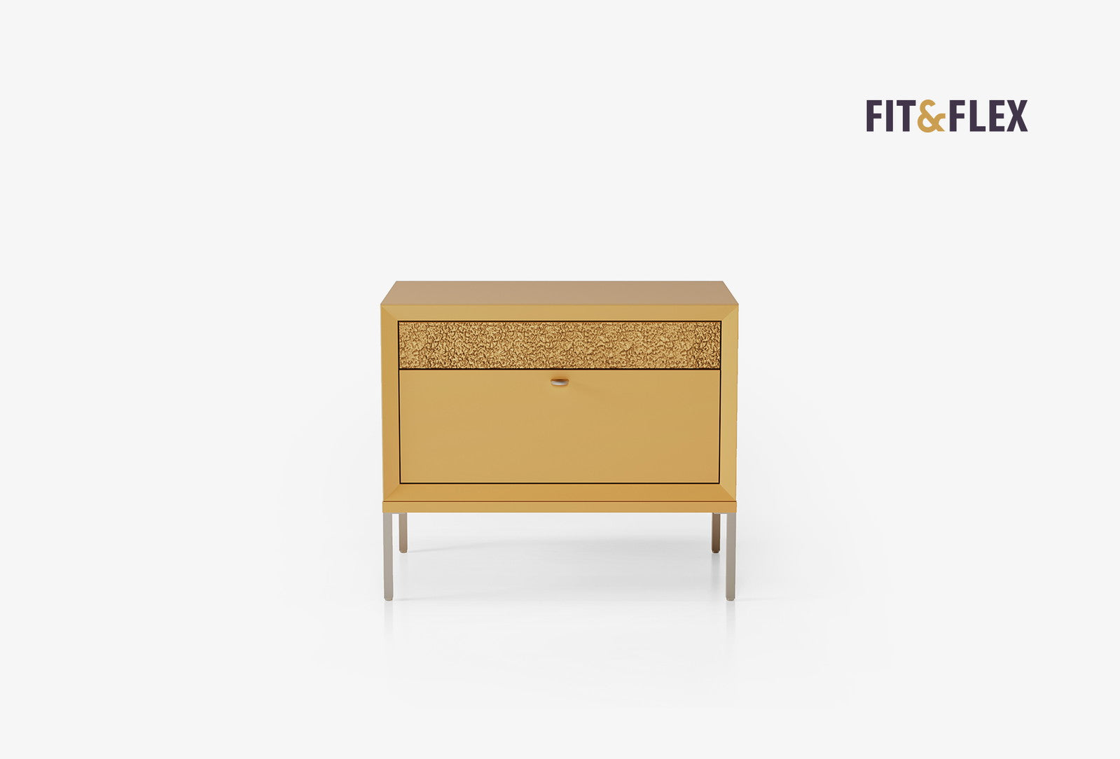 Fit & Flex 2 met Lade met Poten Module - Geel, 80x67 cm (BxH)
