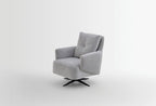 Bold Fauteuil - Draaibaar met Poten,Geweven Stof, Grijs