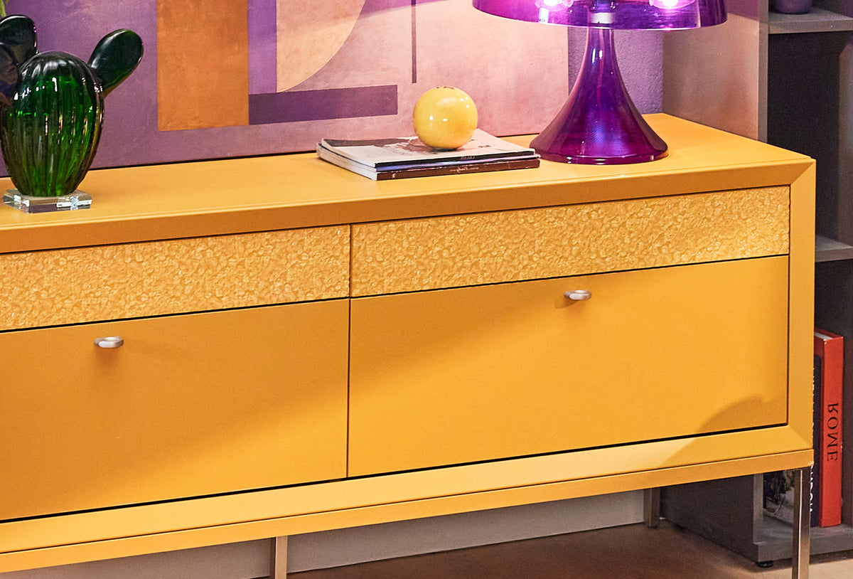 Fit & Flex 4 met Lade met Poten Module - Geel, 160x67 cm (BxH)
