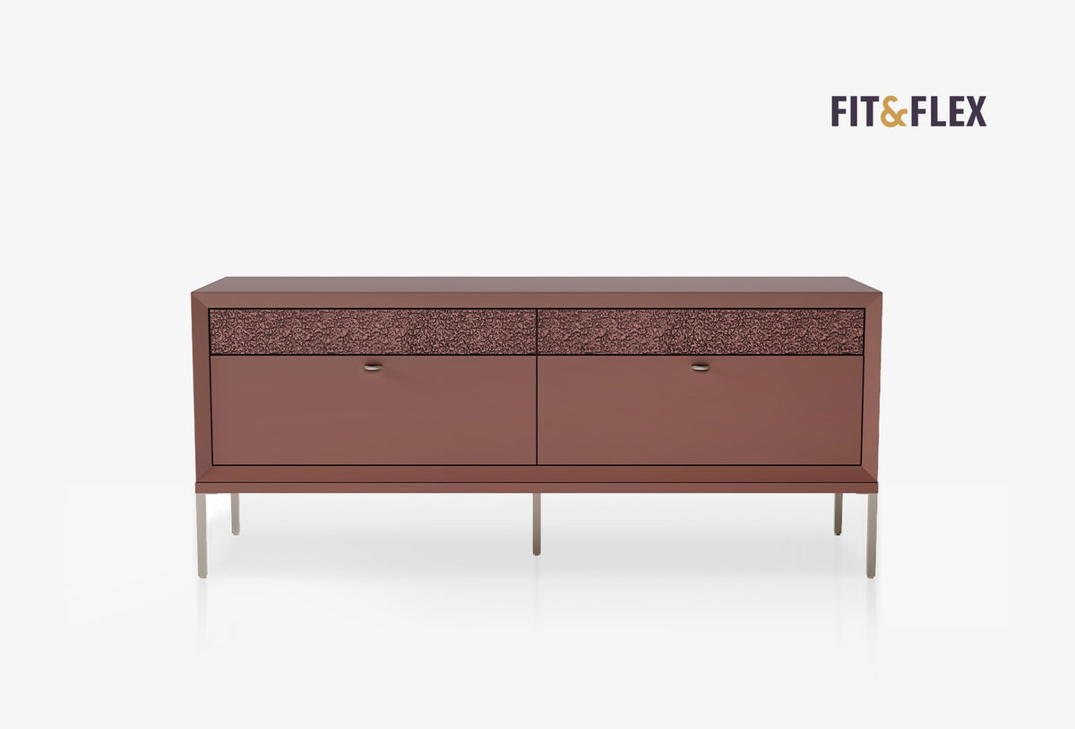 Fit & Flex 4 met Lade met Poten Module - Sorbet, 160x67 cm (BxH)