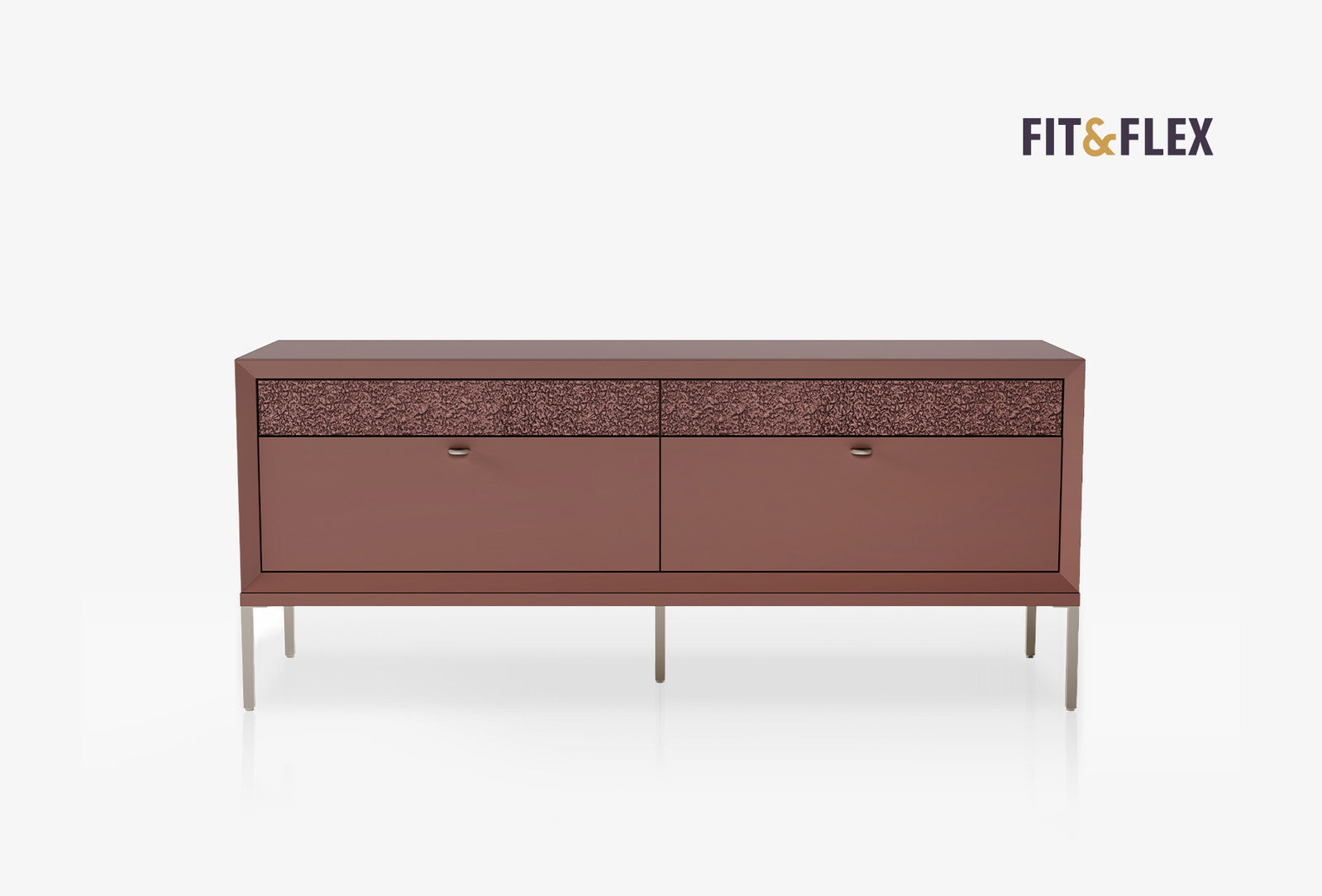 Fit & Flex 4 met Lade met Poten Module - Sorbet, 160x67 cm (BxH)