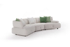 Block Visions Modulaire Hoek Fauteuil, Huisdiervriendelijk - Fluweel, Crème