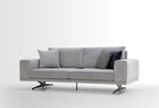 Bold 3-zits Fauteuil, Geweven Stof, Grijs