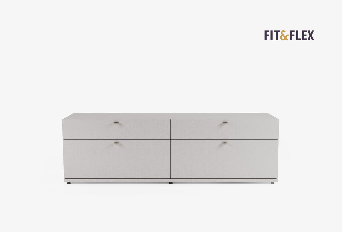 Fit & Flex 4 met Lade met Bedbodem Module - Linnen, 160x49 cm (BxH)