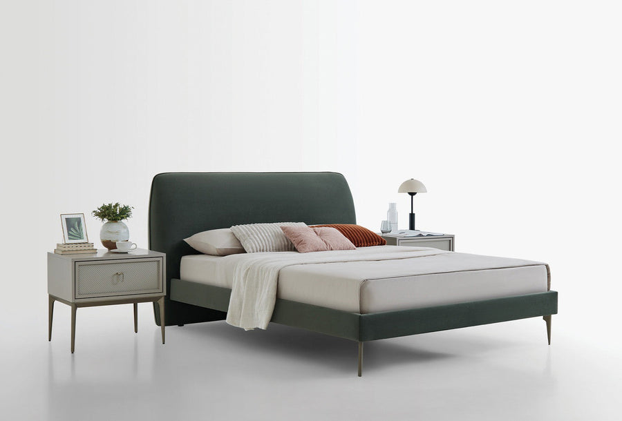 Hera Bed met Hoofdbord Fluweel Groen foto 2