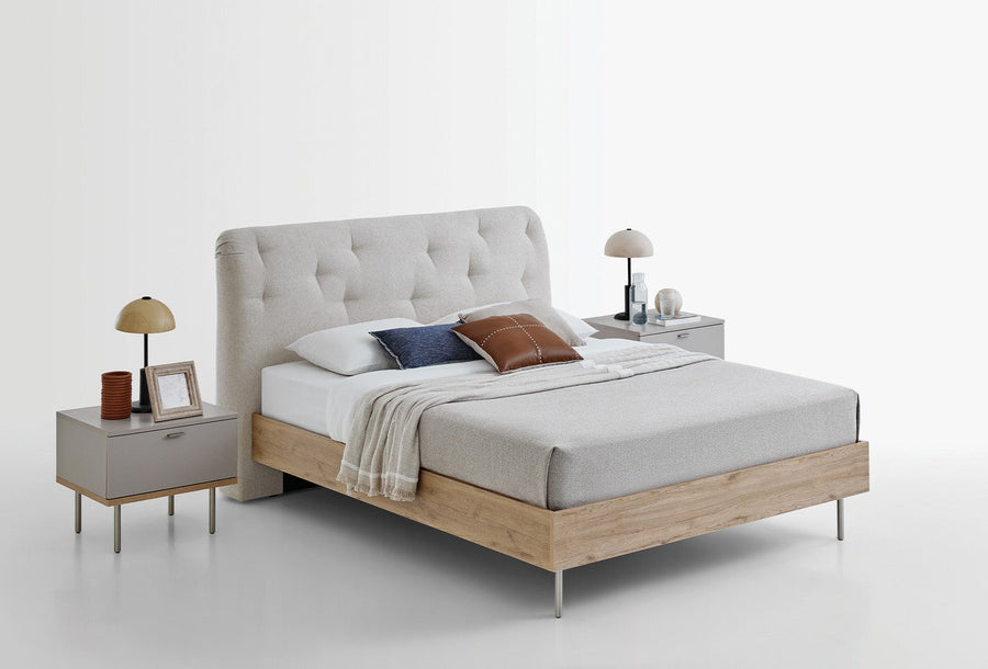 Cante Bed met Hoofdbord 160x200 cm Creme foto 2
