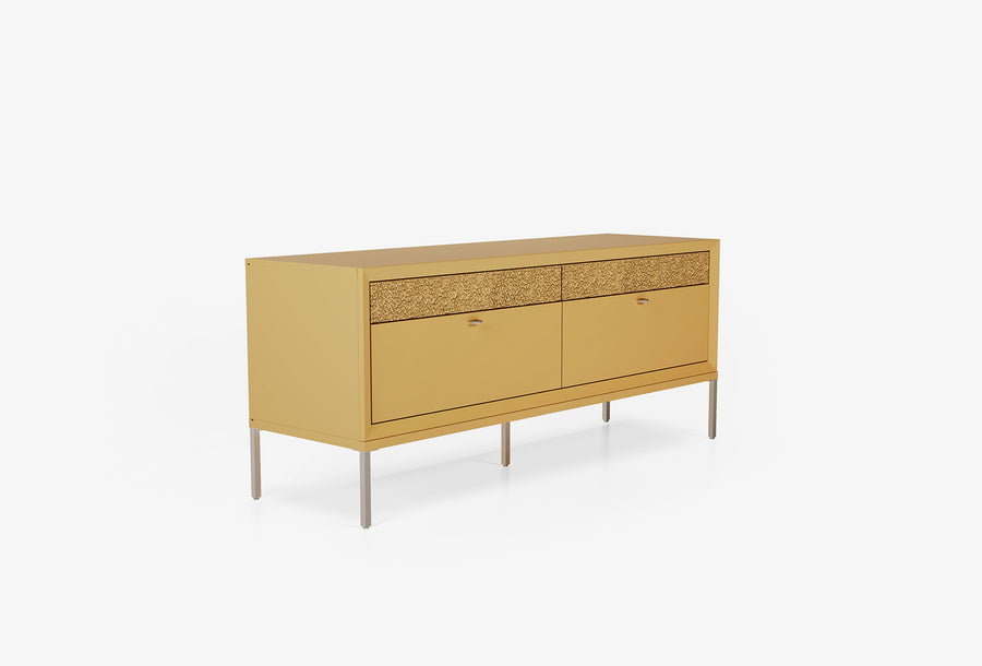 Fit & Flex 4 met Lade met Poten Module - Geel, 160x67 cm (BxH)