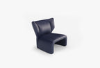 Puddle Fauteuil, Echt Leer, Marine