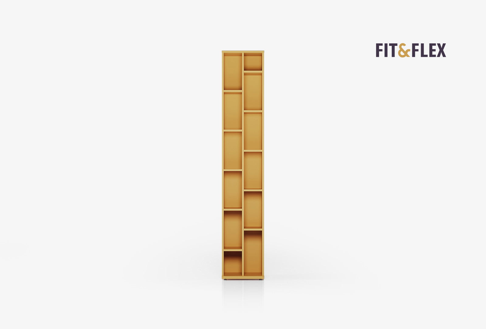 Fit & Flex Boekenkast - Geel, 40x217 cm (BxH)