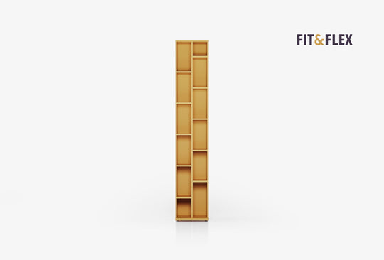 Fit & Flex Boekenkast - Geel, 40x217 cm (BxH)