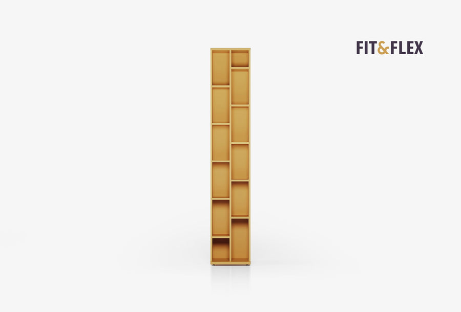 Fit & Flex Boekenkast - Geel, 40x217 cm (BxH)