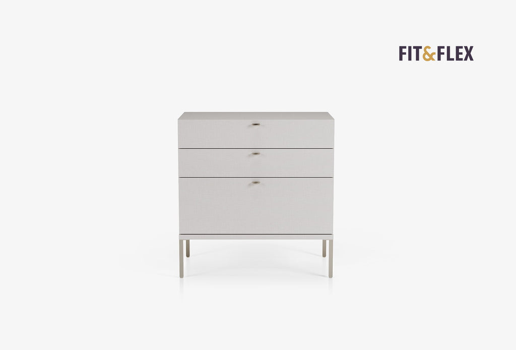 Fit & Flex 3 met Lade met Poten Module - Linnen, 80x82 cm (BxH)