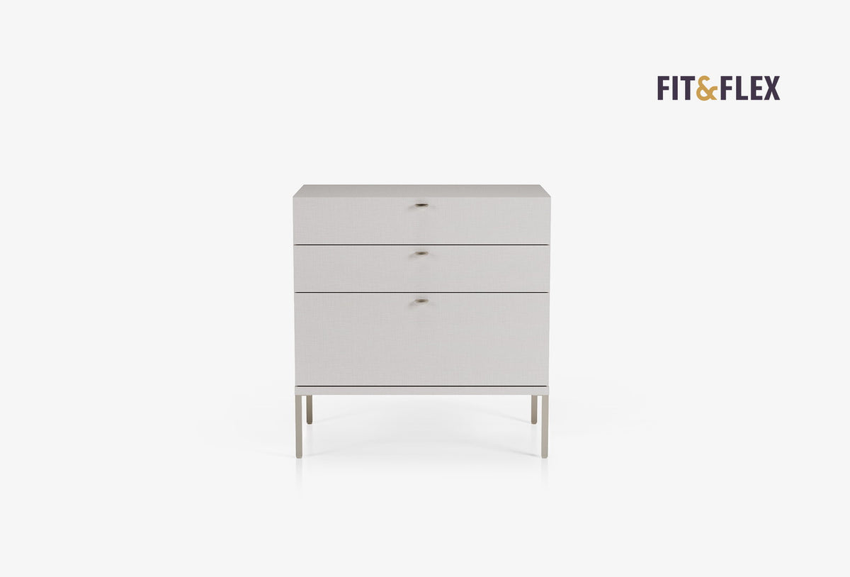Fit & Flex 3 met Lade met Poten Module - Linnen, 80x82 cm (BxH)