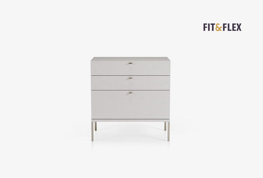 Fit & Flex 3 met Lade met Poten Module - Linnen, 80x82 cm (BxH)