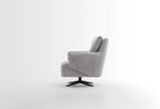 Bold Fauteuil - Draaibaar met Poten,Geweven Stof, Grijs