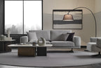 Bold 3-zits Fauteuil, Geweven Stof, Grijs