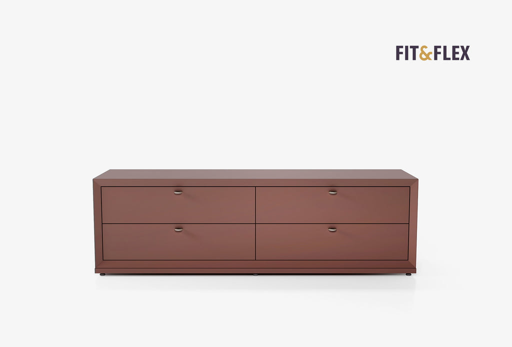 Fit & Flex 4 met Lade met Bedbodem Module - Sorbet, 160x49 cm (BxH)