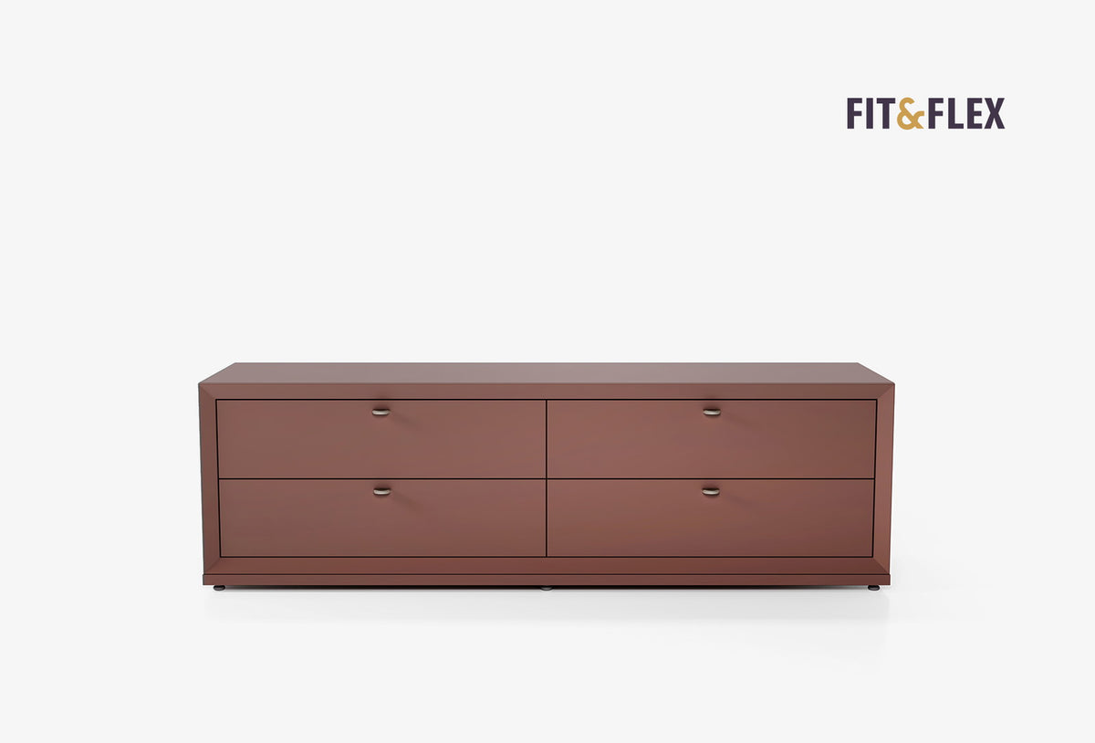 Fit & Flex 4 met Lade met Bedbodem Module - Sorbet, 160x49 cm (BxH)