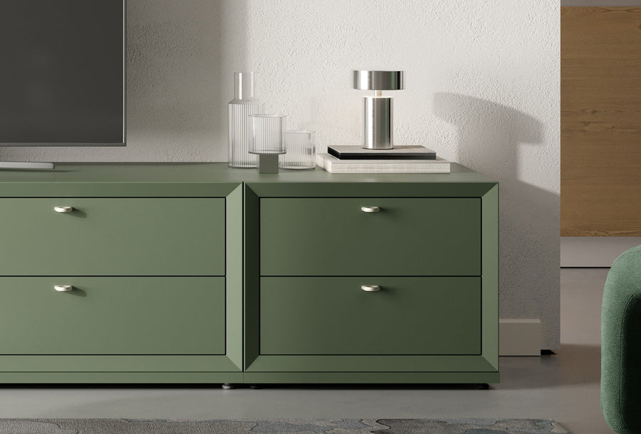 Fit & Flex 2 met Lade met Bedbodem Module - Groen, 60x49 cm (BxH)