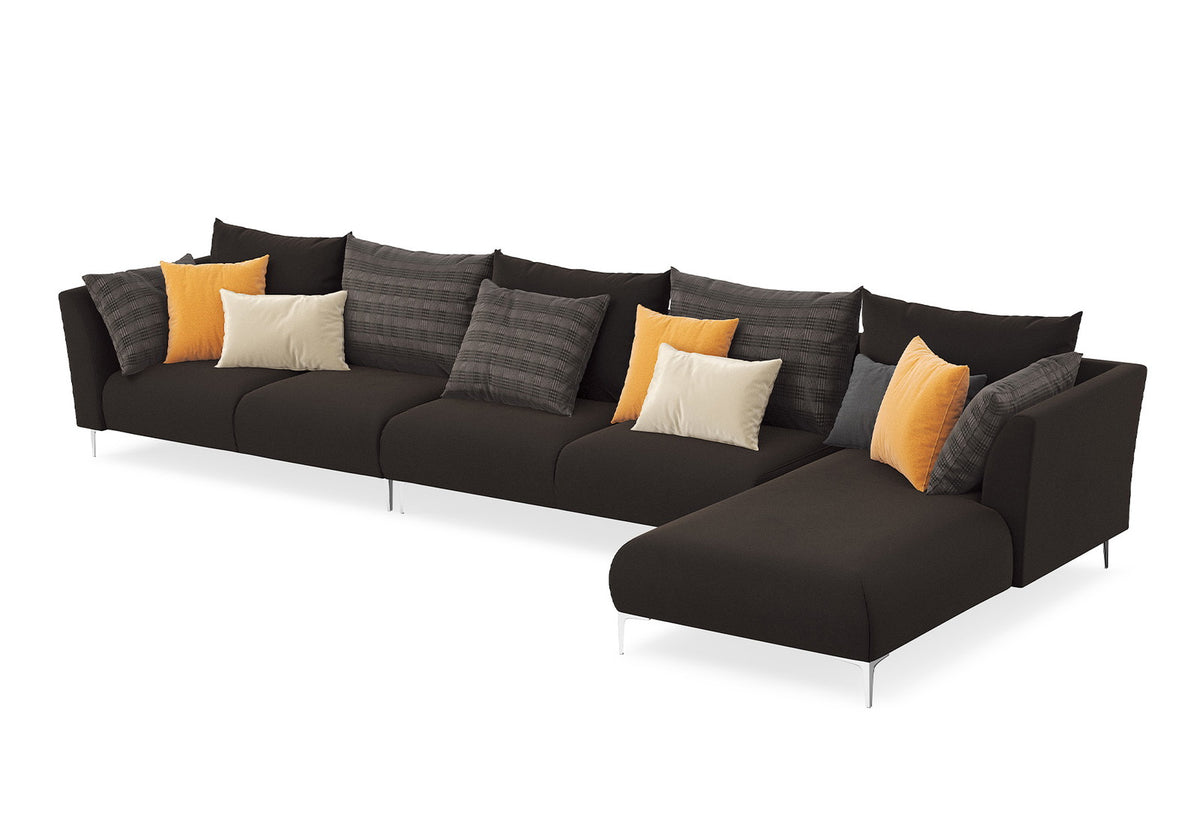 Mayfair Hoek Combinatie 3, Fluweel, Bruin Antraciet