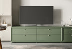 Fit & Flex 4 met Lade met Bedbodem Module - Groen, 160x49 cm (BxH)