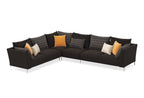Mayfair Hoek Combinatie 5, Fluweel, Bruin Antraciet