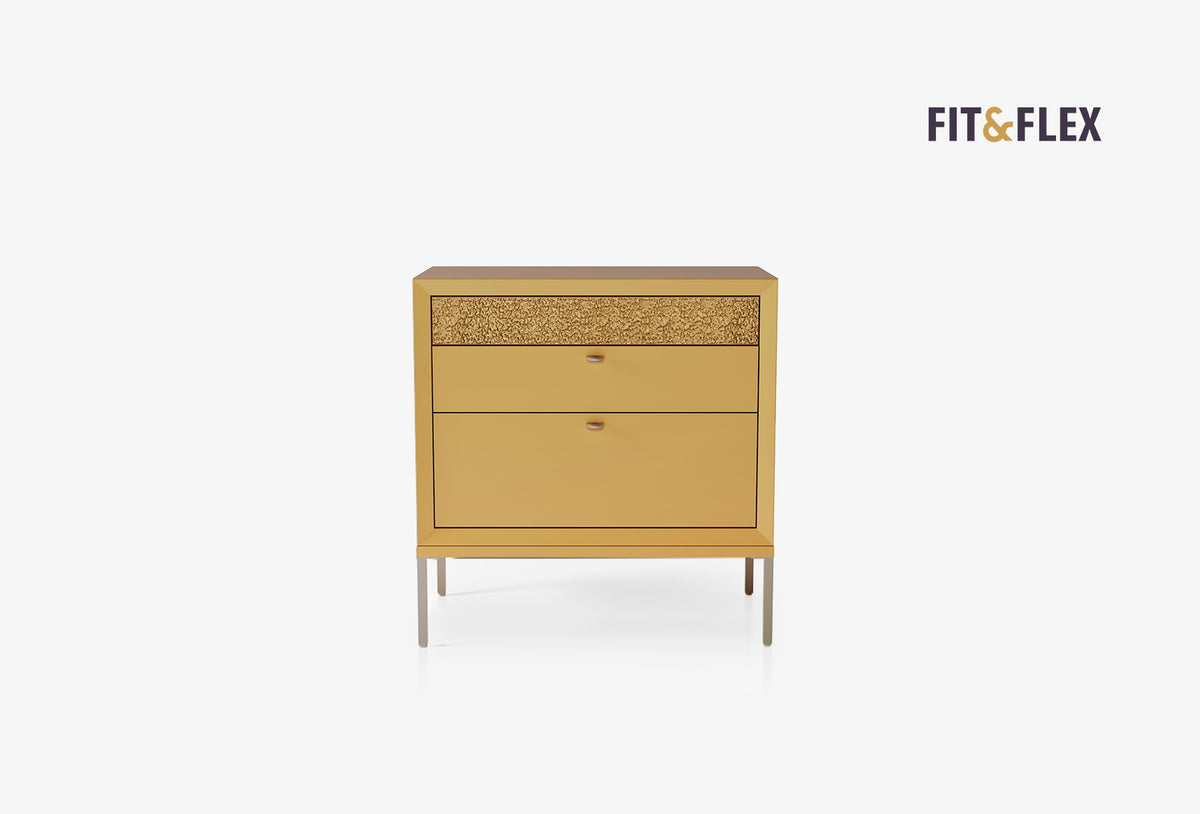 Fit & Flex 3 met Lade met Poten Module - Geel, 80x82 cm (BxH)