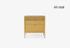 Fit & Flex 3 met Lade met Poten Module - Geel, 80x82 cm (BxH)
