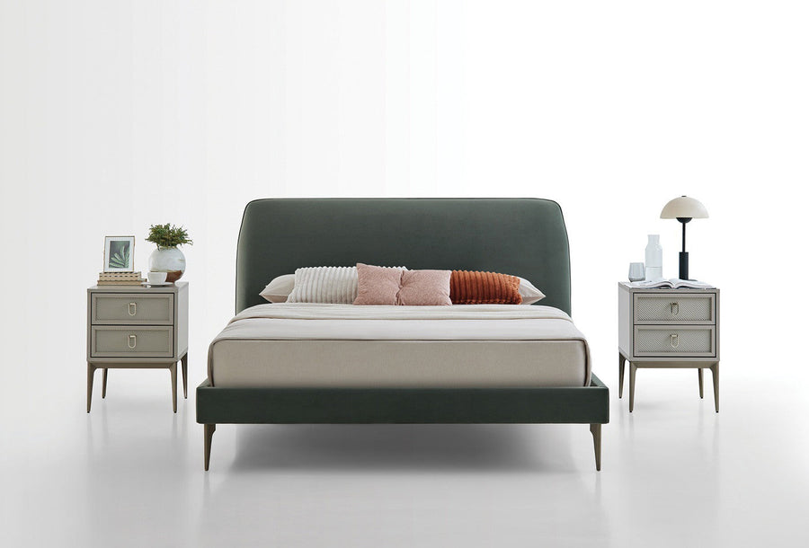 Hera Bed met Hoofdbord Fluweel Groen foto 6