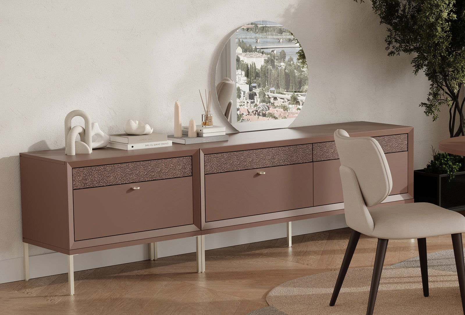 Fit & Flex 2 met Lade met Poten Module - Sorbet, 80x67 cm (BxH)