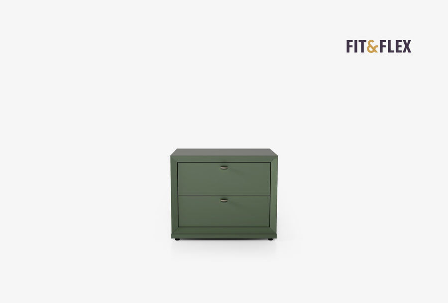 Fit & Flex 2 met Lade met Bedbodem Module - Groen, 60x49 cm (BxH)