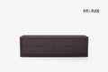 Fit & Flex 4 met Lade met Bedbodem Module - Bitter, 160x49 cm (BxH)