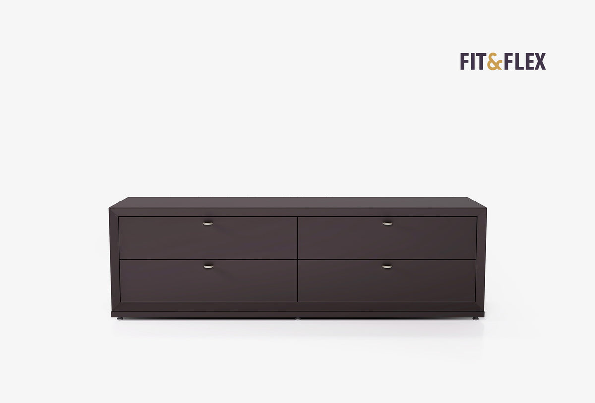 Fit & Flex 4 met Lade met Bedbodem Module - Bitter, 160x49 cm (BxH)