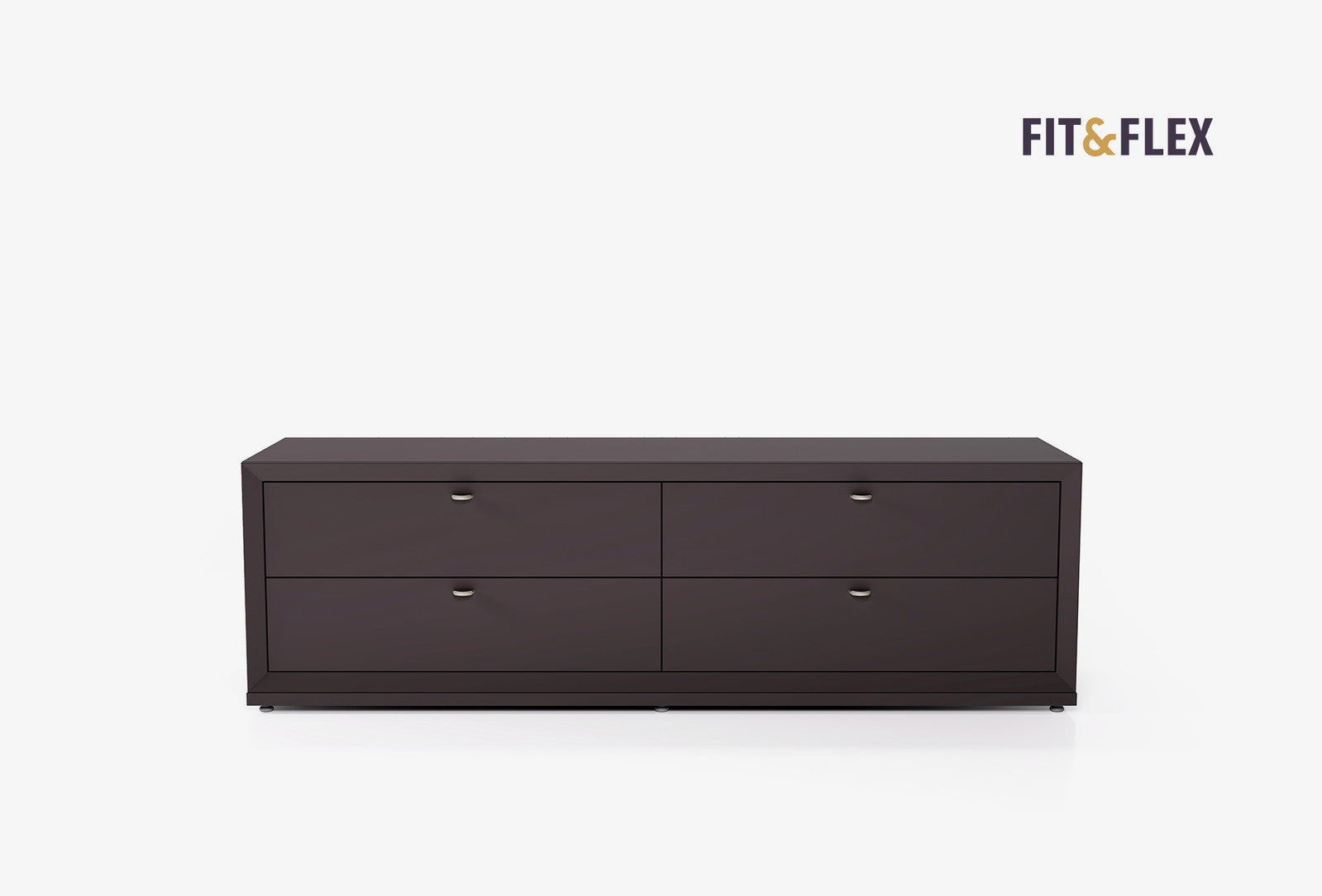 Fit & Flex 4 met Lade met Bedbodem Module - Bitter, 160x49 cm (BxH)