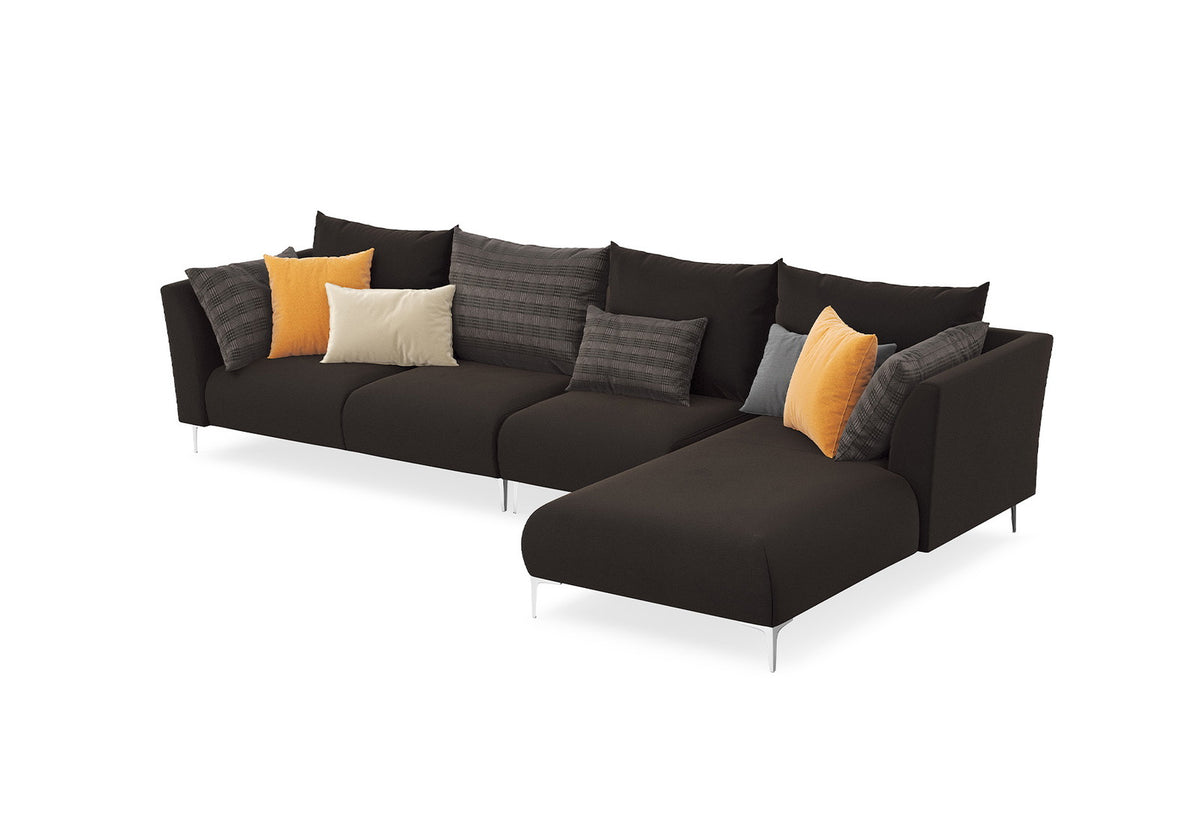 Mayfair Hoek Combinatie 2, Fluweel, Bruin Antraciet