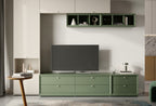 Fit & Flex 4 met Lade met Bedbodem Module - Groen, 160x49 cm (BxH)