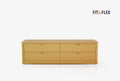 Fit & Flex 4 met Lade met Bedbodem Module - Geel, 160x49 cm (BxH)