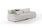 Block Visions 3-zits met Slaapfunctie Fauteuil, Chenille, Wit