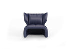 Puddle Fauteuil, Echt Leer, Marine