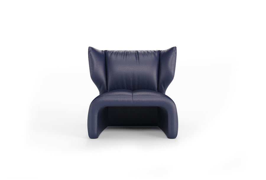 Puddle Fauteuil, Echt Leer, Marine