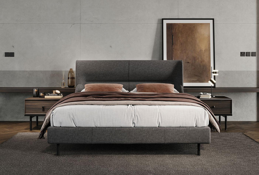 Parma Bed met Hoofdbord Antraciet foto 4