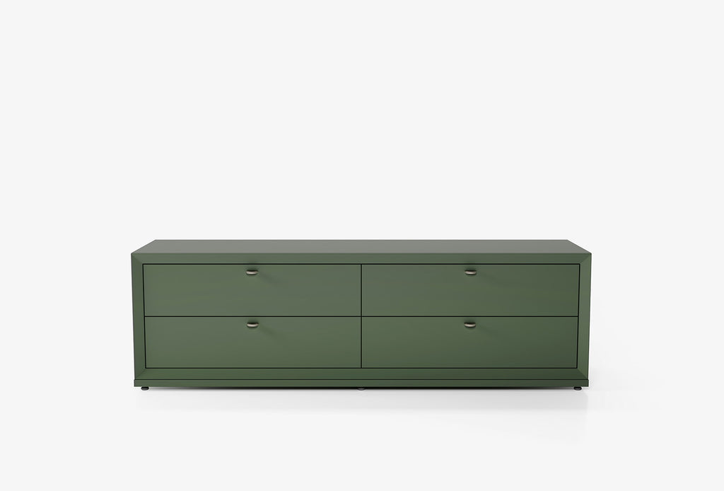 Fit & Flex 4 met Lade met Bedbodem Module - Groen, 160x49 cm (BxH)