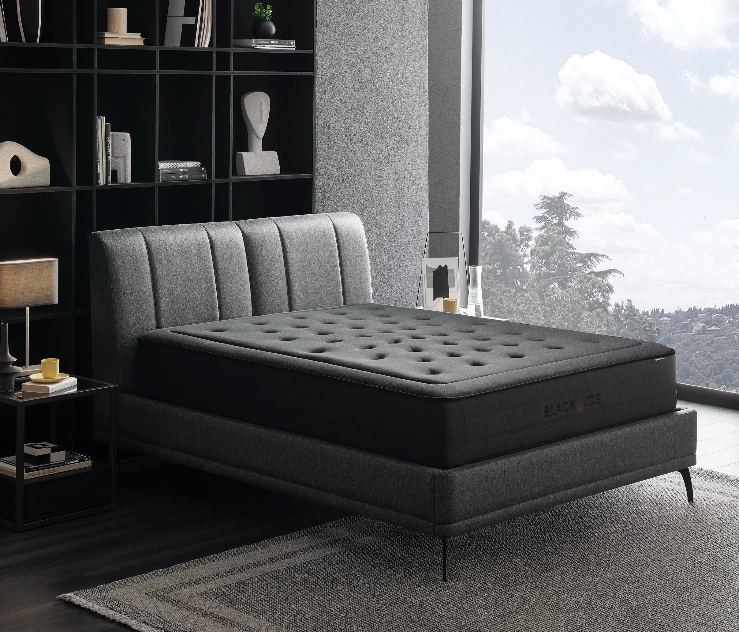 Yatas Bedding | Black Ice Baza 3 in 1 Set | Boxspring met Opbergruimte
