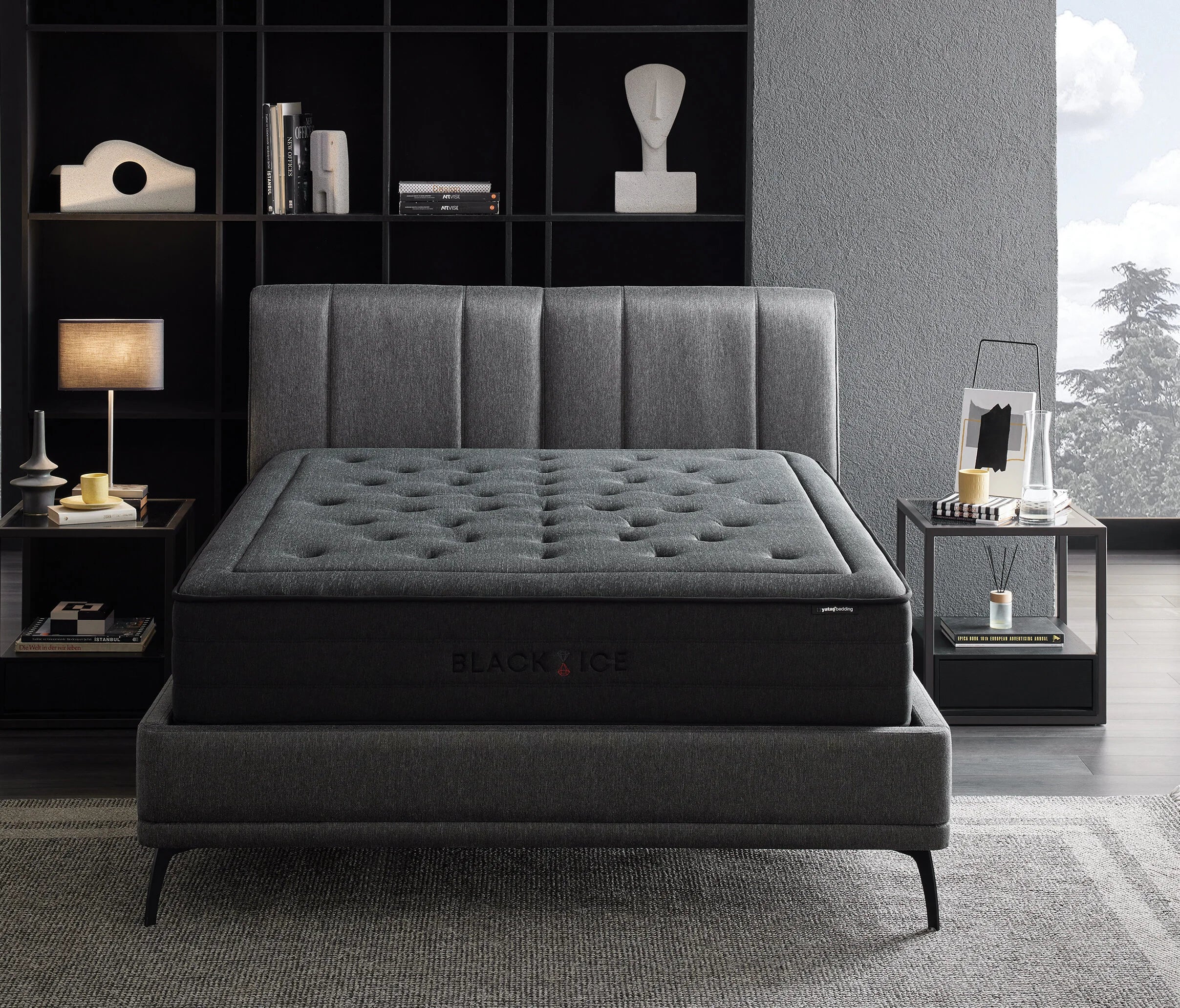 Yatas Bedding | Black Ice Baza 3 in 1 Set | Boxspring met Opbergruimte