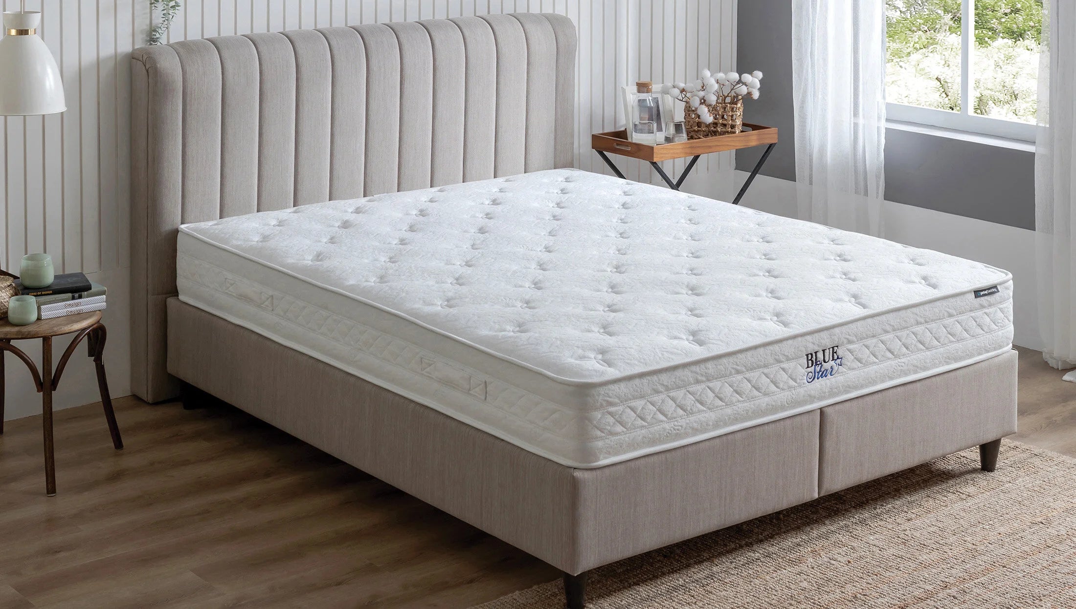Yatas Bedding | Lento Baza Incl. Somni Hoofdbord en Matras 3 in 1 Set | Boxsprings | Met Opbergruimte