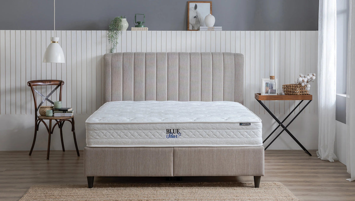 Yatas Bedding | Lento Baza Incl. Somni Hoofdbord en Matras 3 in 1 Set | Boxsprings | Met Opbergruimte