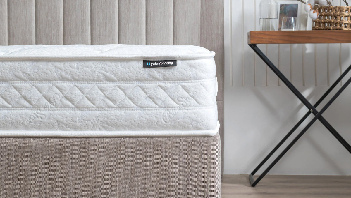 Yatas Bedding | Lento Baza Incl. Somni Hoofdbord en Matras 3 in 1 Set | Boxsprings | Met Opbergruimte