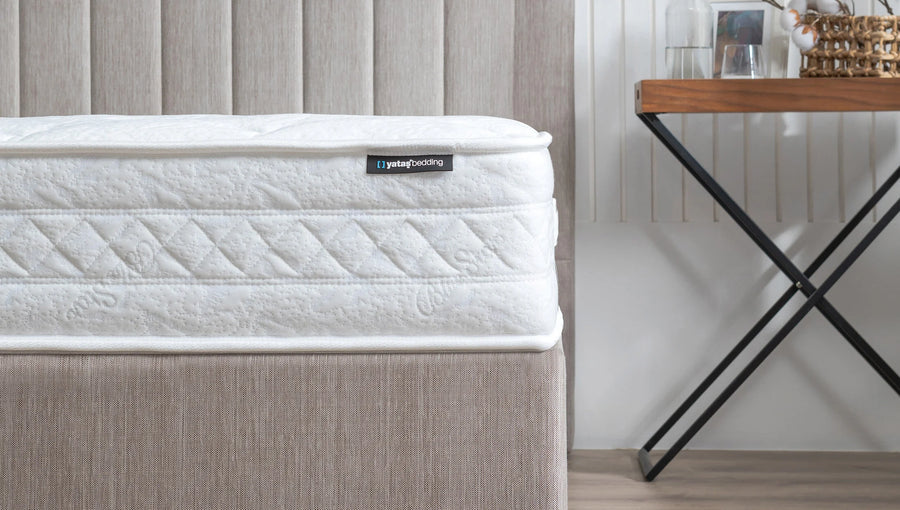 Yatas Bedding | Lento Baza Incl. Somni Hoofdbord en Matras 3 in 1 Set | Boxsprings | Met Opbergruimte