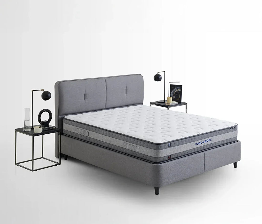 Lento Boxspring 3 in 1 Set met Cool Action hoofdbord en Ionic Energy Pro matras 120x200