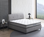 Lento Boxspring met Opbergruimte | Cool Action Hoofdbord incl. Ionic Energy Pro Matras | 3 in 1 Set - 180x200 - Creme (14207)